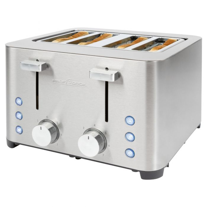 Clatronic 4-Scheiben-Toaster PC-TA 1252 edelstahl Edelstahlgehäuse 2, Ansicht 2