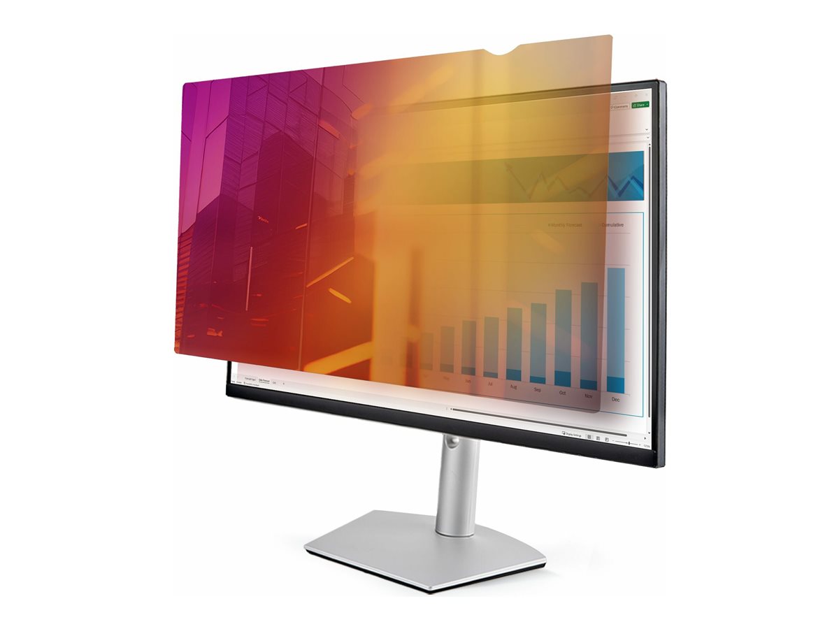 StarTech.com 24-inch 16:9 Gold Monitor Privacy Screen, Reversible Filter w/Enhanced Privacy, Glossy Computer Security Filter, Removable Screen Protector/Shield, +/- 30 Deg. - Blickschutzfilter für Bildschirme - 2-Wege - abnehmbar - Steck-/Klebe - 61 cm (2