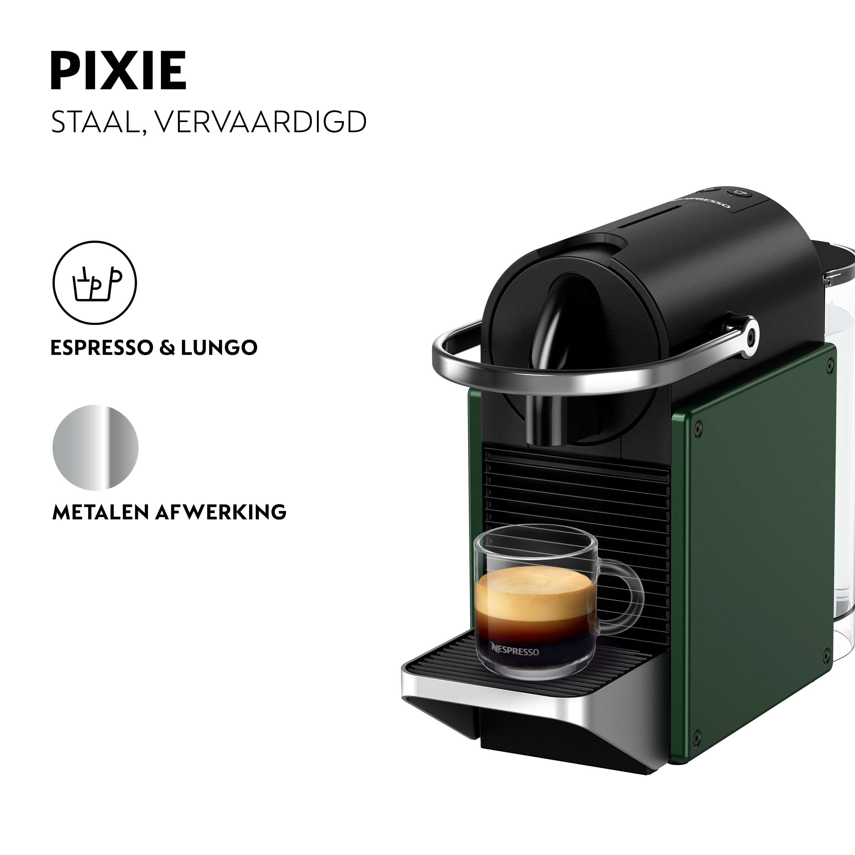 Krups Nespresso XN 3063 Pixie Coffee Machine grün by, Ansicht 3