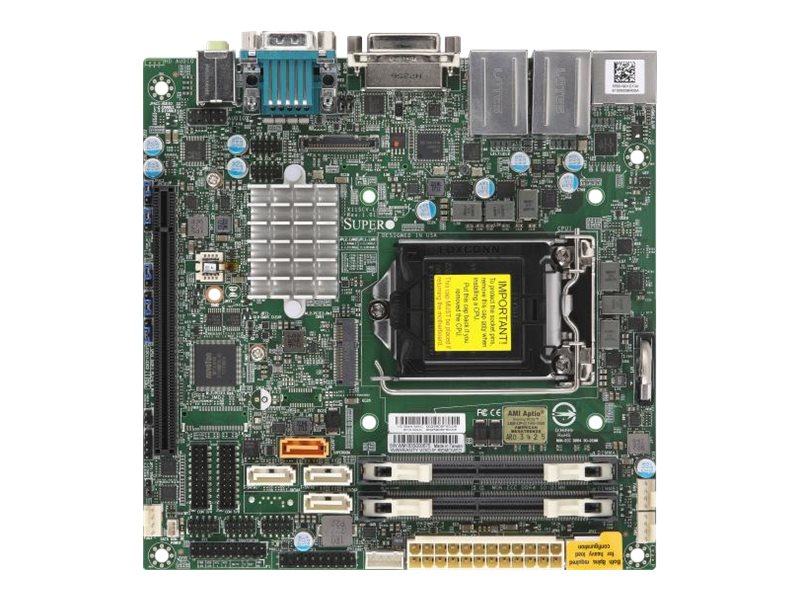 Supermicro X11SCV-L - Motherboard - Mini-ITX - LGA1151 Socket - H310 - USB 3.1 Gen 1, USB-C Gen1 - 2 x Gigabit LAN - Onb