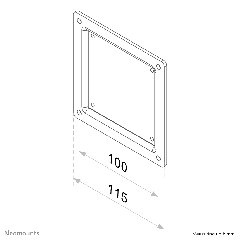 Neomounts by Newstar FPMA-VESA100 - Montagekomponente (VESA Adapterplatte), Ansicht 3