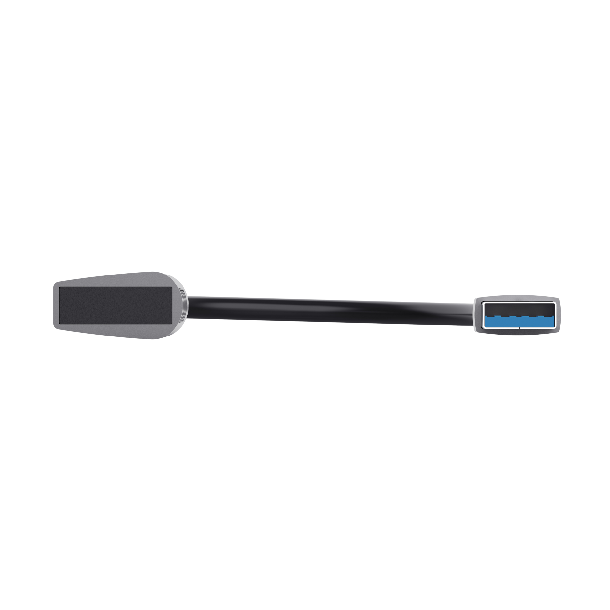 Trust Halyx - USB 3.2 Gen 1 (3.1 Gen 1) Type-A - USB 3.2 Gen 1 (3.1 Gen 1) Type-A - 5 Mbit/s - Schwarz - Grau, Ansicht 3
