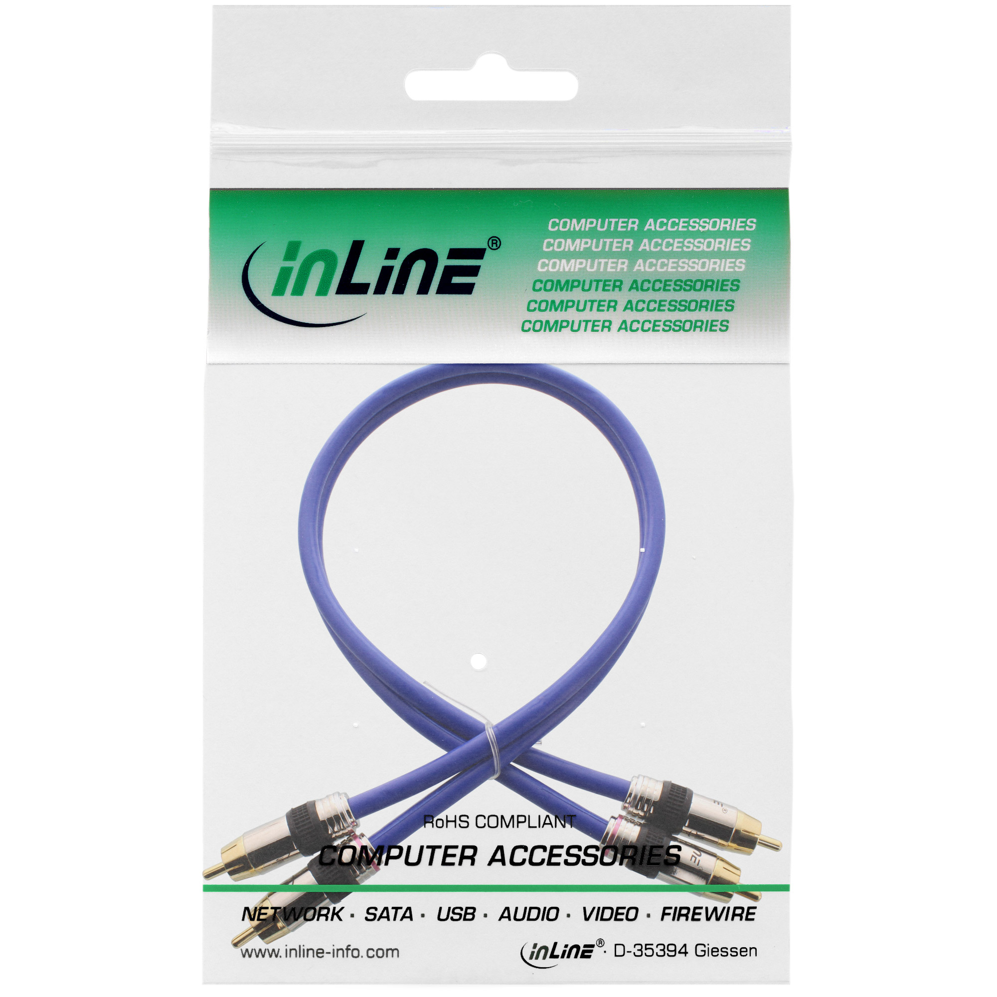 InLine Cinch Kabel AUDIO - PREMIUM - 2x Cinch Stecker  Stecker - 05m
