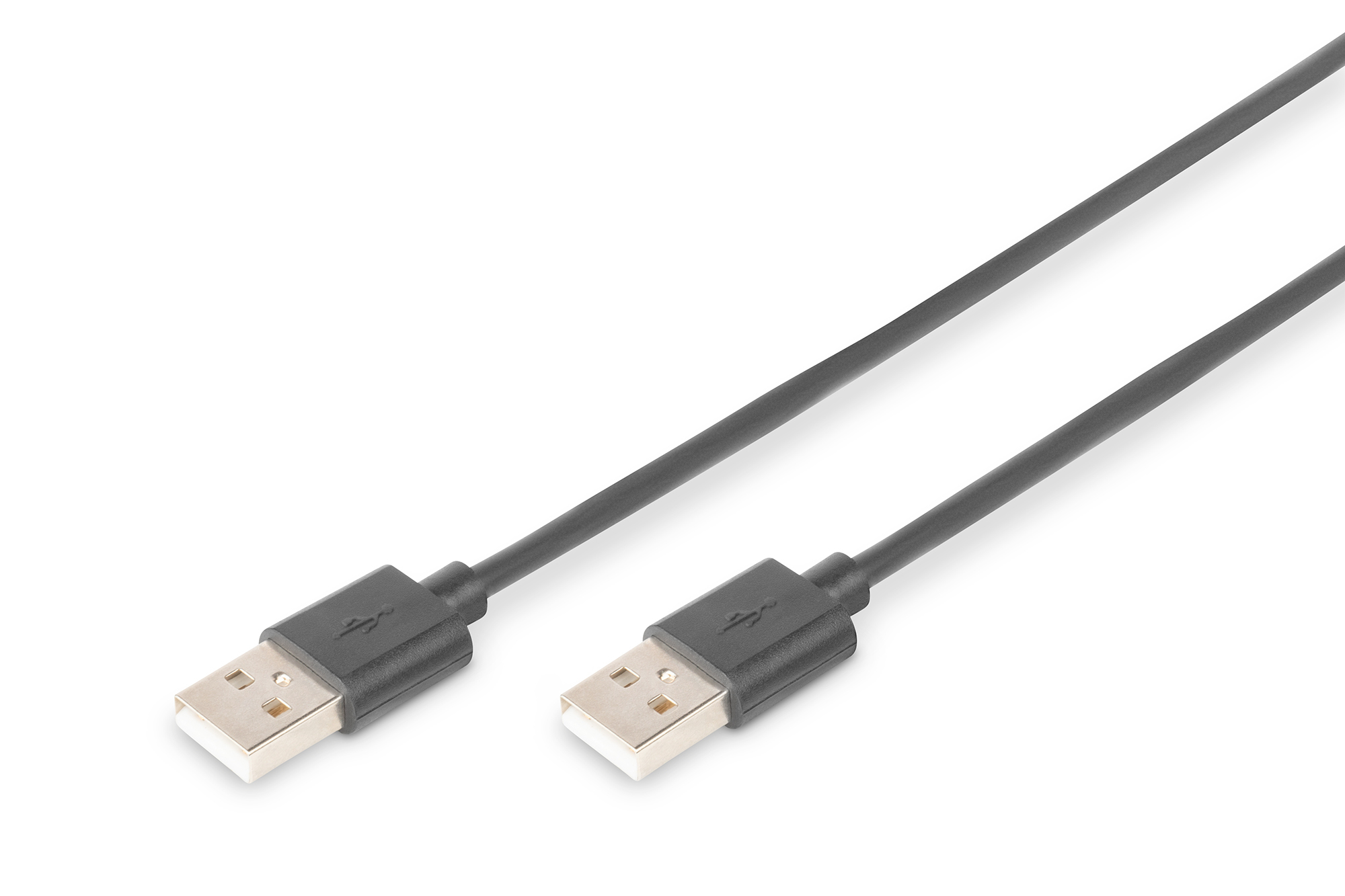 DIGITUS USB 2.0 Anschlusskabel, 1,8 m, USB A, USB A, USB 2.0, Männlich/Männlich, Schwarz