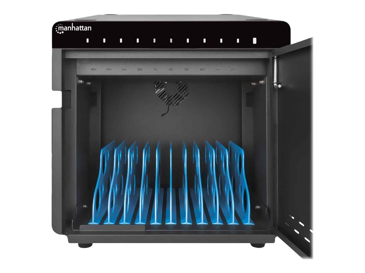 Manhattan Charging Cabinet/Cart via USB-C x10 Devices Desktop, Power Delivery 18W per port (180W total), Ansicht 3