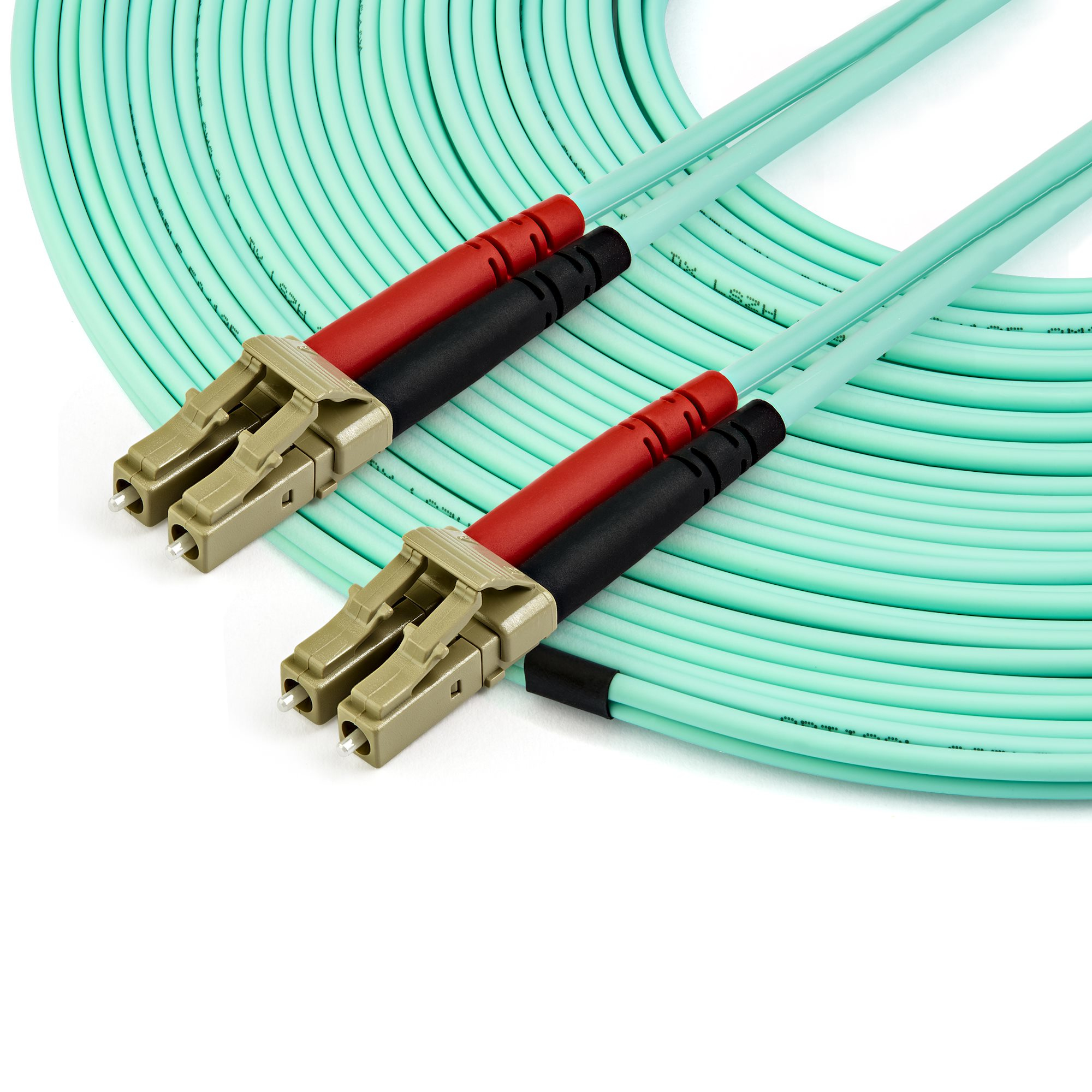 StarTech.com 15m OM3 LC to LC Multimode Duplex Fiber Optic Patch Cable - Aqua - 50/125 - LSZH Fiber Optic Cable, Ansicht 2