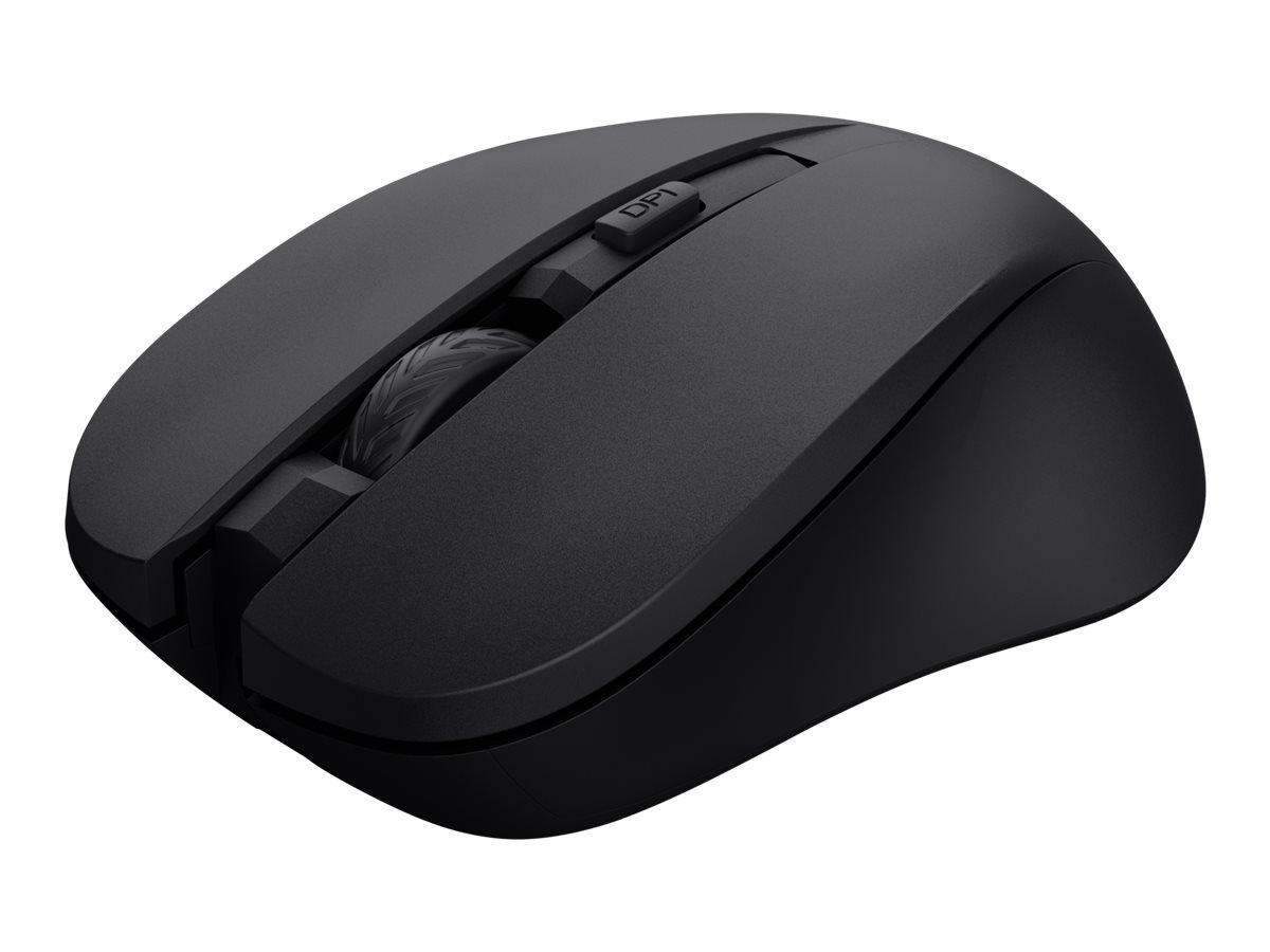 Trust Mydo - Maus - leise - rechts- und linkshändig - optisch - 4 Tasten - kabellos - 2.4 GHz - kabelloser Empfänger (USB)