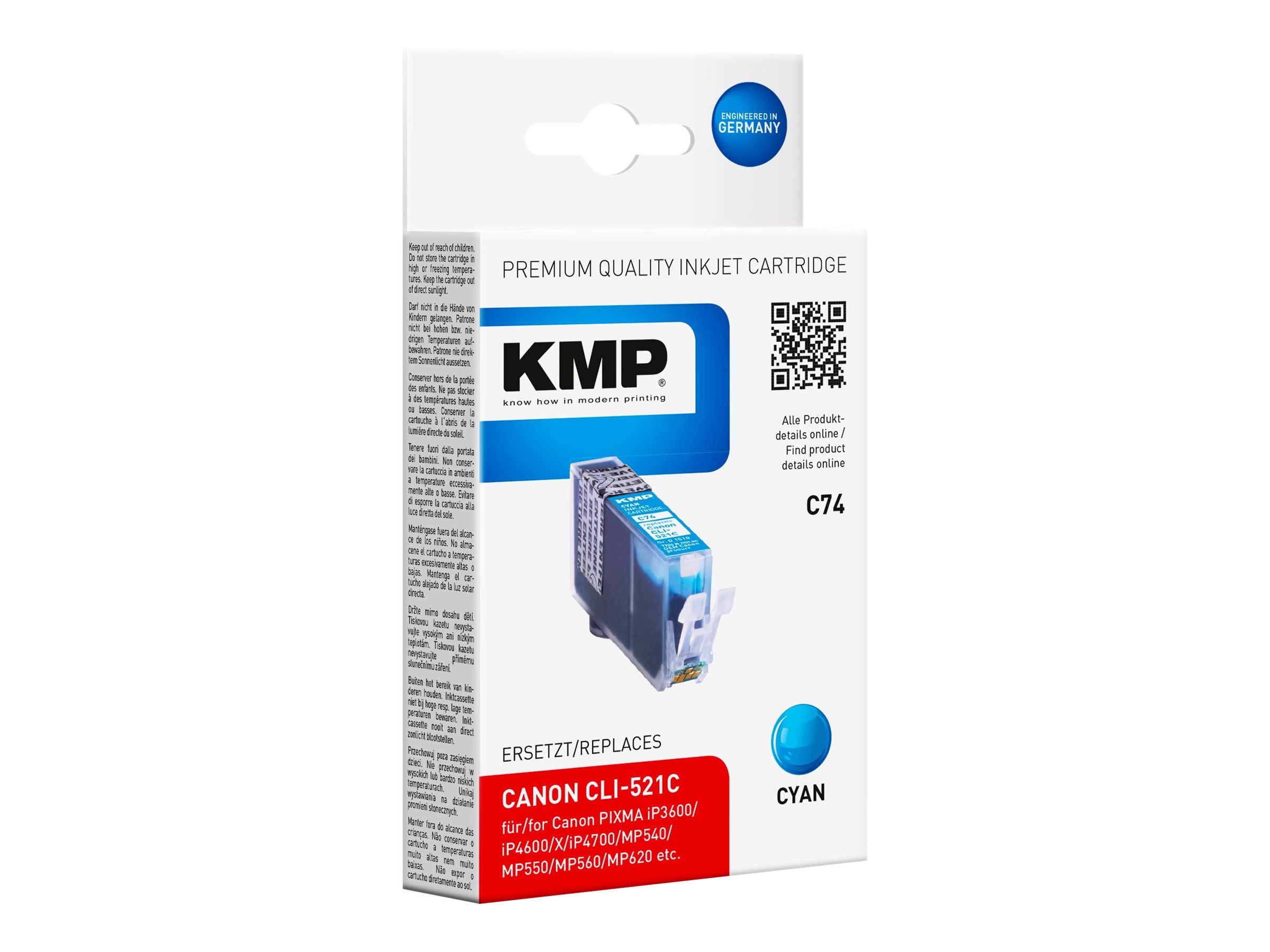 KMP C74 - 9 ml - Cyan - kompatibel - Tin