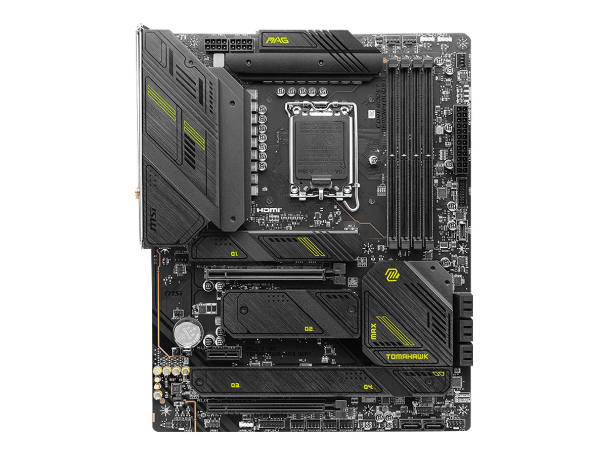 MSI MAG Z790 TOMAHAWK MAX WIFI - Motherboard - ATX - LGA1700-Sockel - Z790 Chipsatz - USB 3.2 Gen 1 USB 3.2 Gen 2 USB-C 3.2 Gen2 USB-C 3.2 Gen 2x2 - 2.5 Gigabit LAN Wi-Fi 7 Bluetooth - Onboard-Grafik (CPU erforderlich)