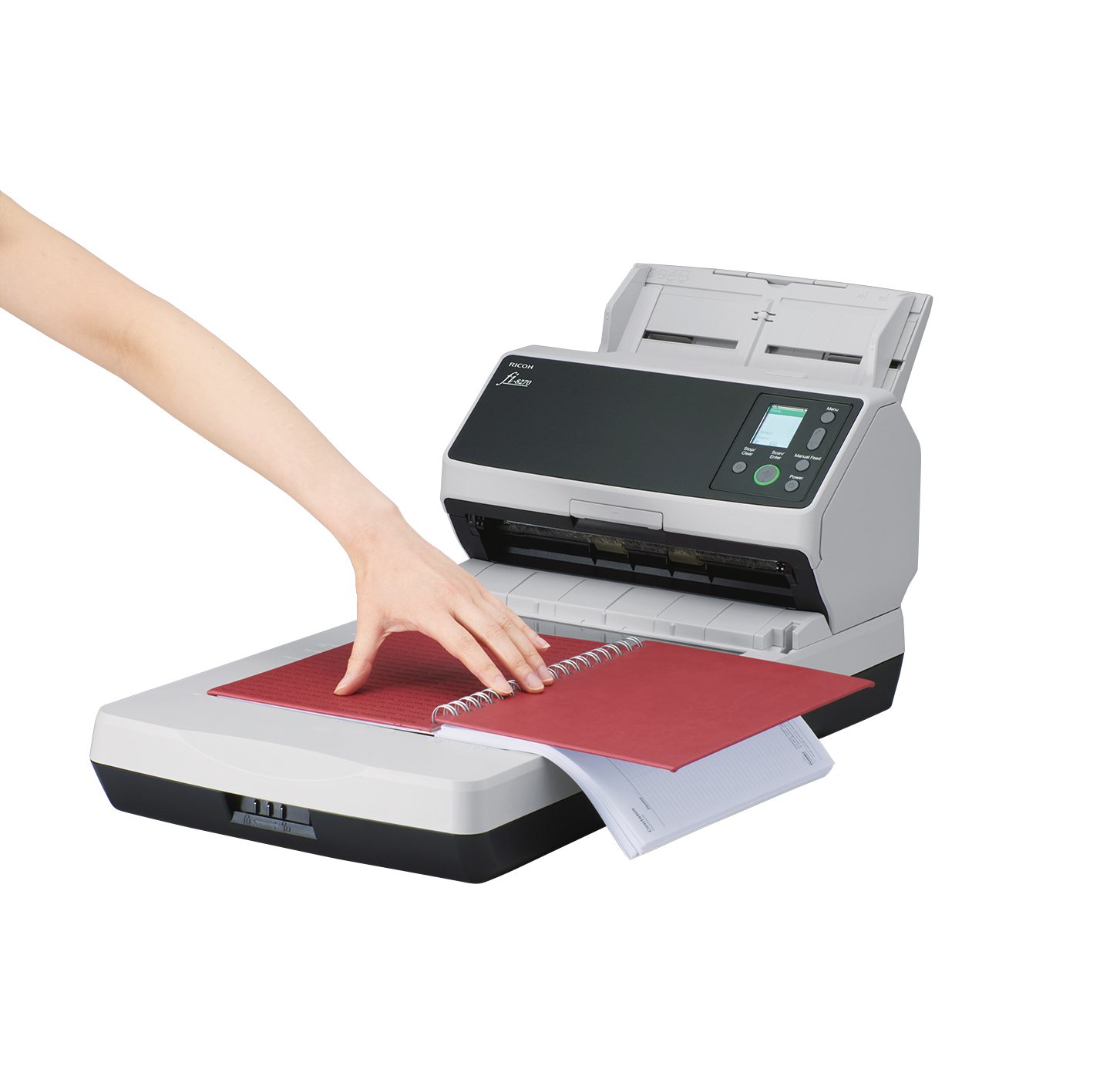 Fujitsu Ricoh fi 8270 - Dokumentenscanner - Flachbett: CCD / ADF: Dual CIS - Duplex - 216 x 355.6 mm, Ansicht 4