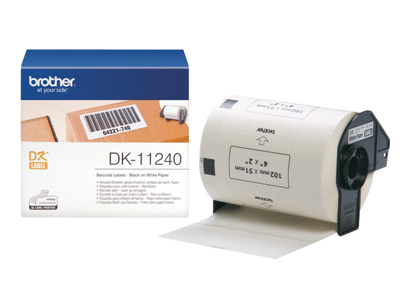Brother DK-11240 - Schwarz auf Weiß - 51 x 102 mm 600 Etikett(en) Versandetiketten, Ansicht 3
