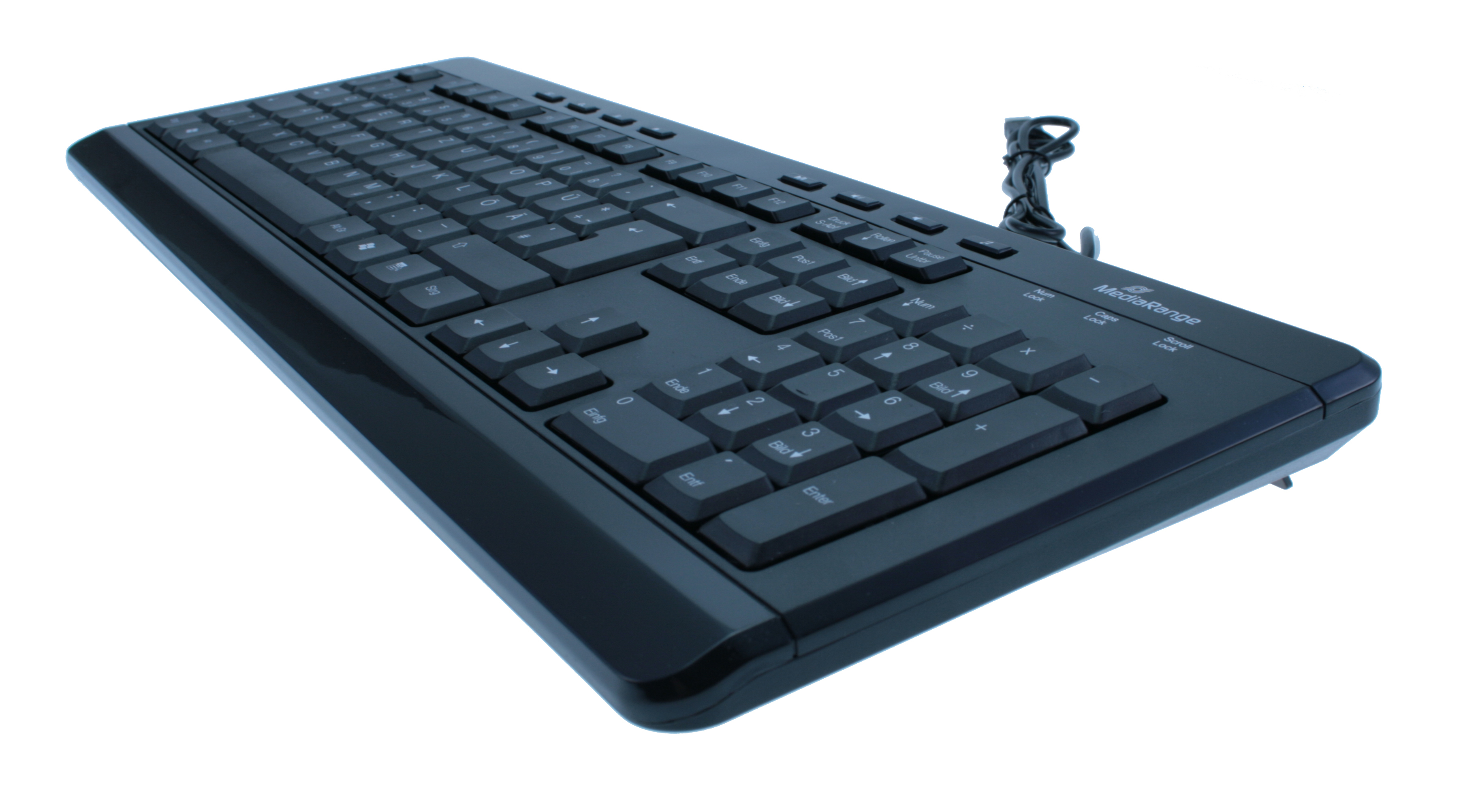 MEDIARANGE MROS102 - Tastatur - USB - Schwarz - TL: Deutsch, QWERTZ, Ansicht 4