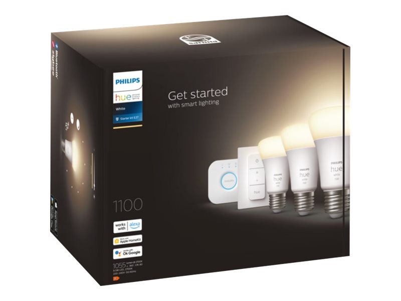 Philips Hue White Starter Kit - Drahtloses Beleuchtungs-Kit - LED-Lampe x 3 - E27 - 9.5 W (Entsprechung 75 W), Ansicht 3