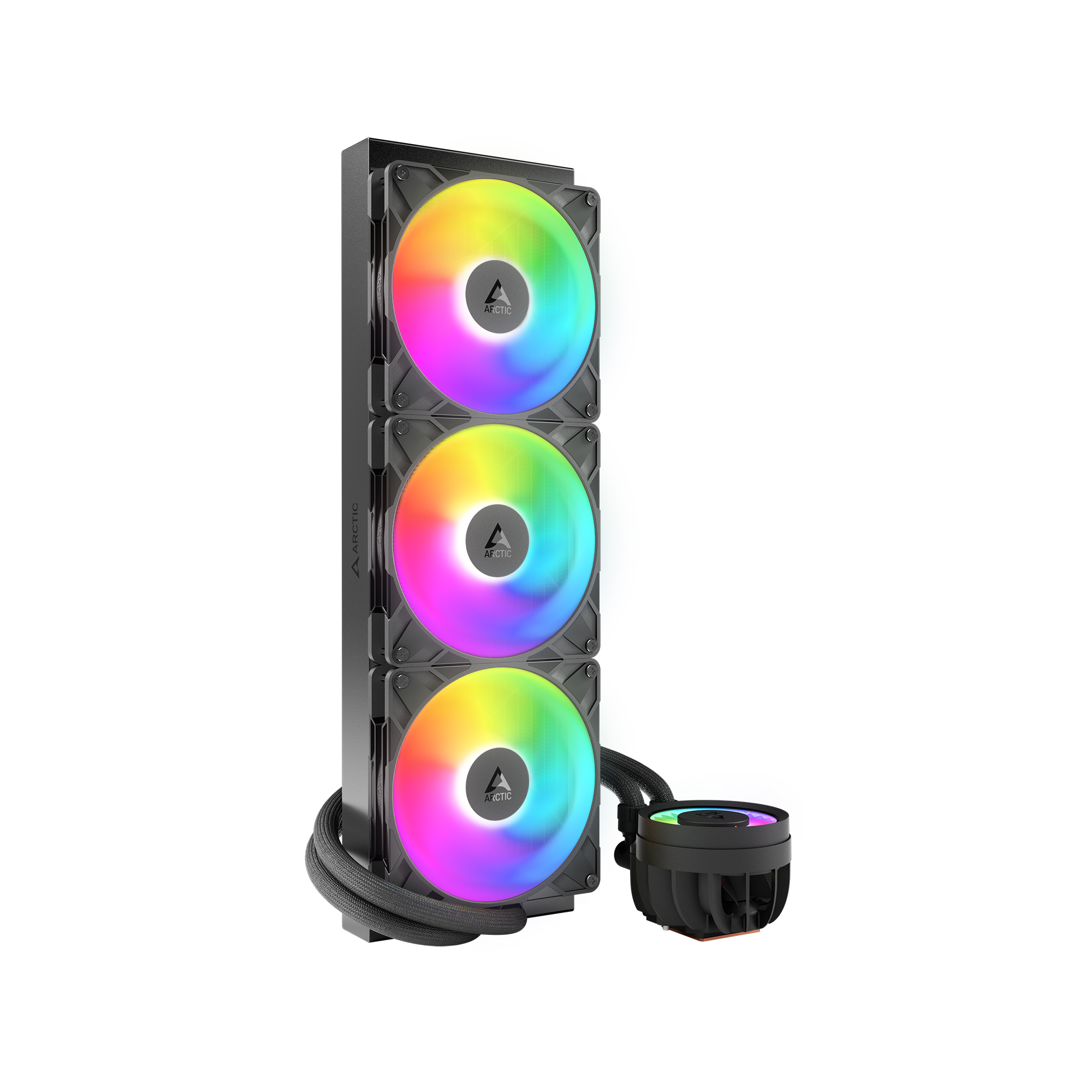 Arctic Liquid Freezer III Pro 420 A-RGB - Wasserkühlung - Kühlergröße: 420 mm - (für: AM5, AM4, LGA1700, LGA1851) - Schwarz, Ansicht 3