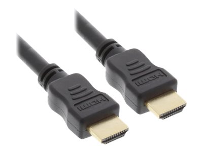 InLine High Speed Premium - HDMI-Kabel mit Ethernet - HDMI männlich zu HDMI männlich - 2 m - Dreifachisolierung - Schwarz