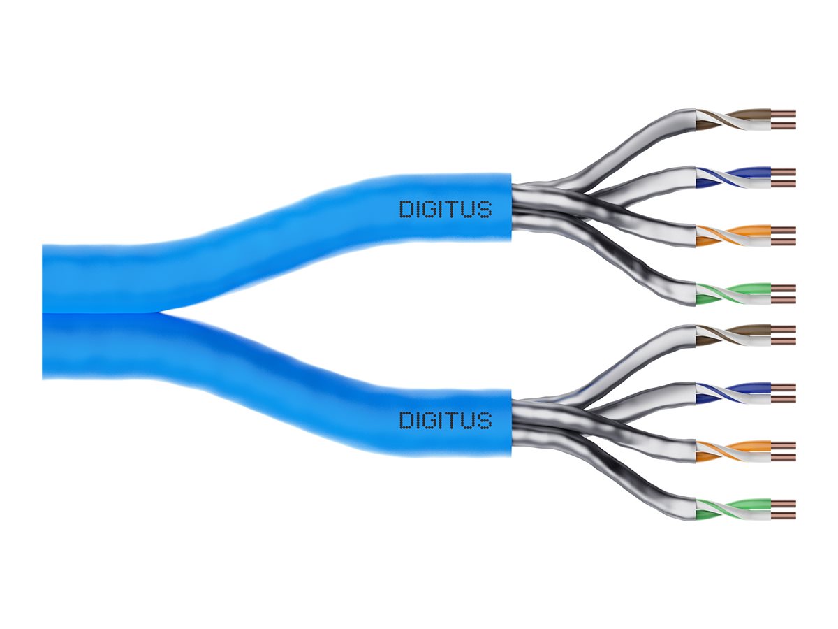 DIGITUS CAT 6A U/FTP Datenkabel - Verlegekabel, 500 m, Duplex, Cca