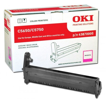 OKI Magenta image drum for C5650 / 5750, Original, OKI C5650, C5750, 20000 Seiten, Laserdrucken, Magenta, Schwarz, Silber