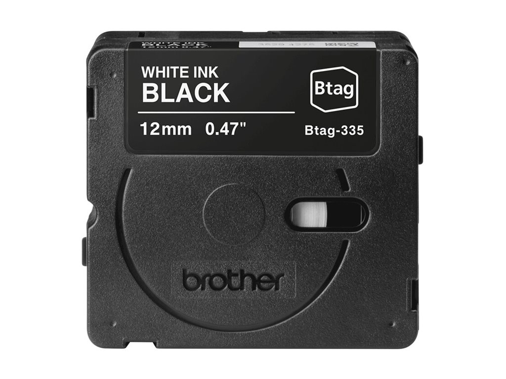Brother BTAG-335 - Weiß auf Schwarz - Rolle (1,2 cm x 4 m), Ansicht 2