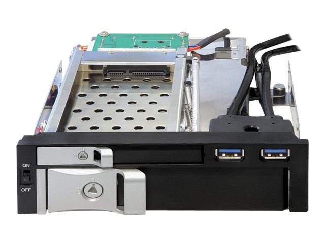 Delock 5.25 Mobile Rack for 1 x 2.5 + 1 x 3.5 SATA HDD + 2 x USB 3.0 Ports - Mobiles Speicher-Rack - 2.5", 3.5" (6.4 cm, 8.9 cm)