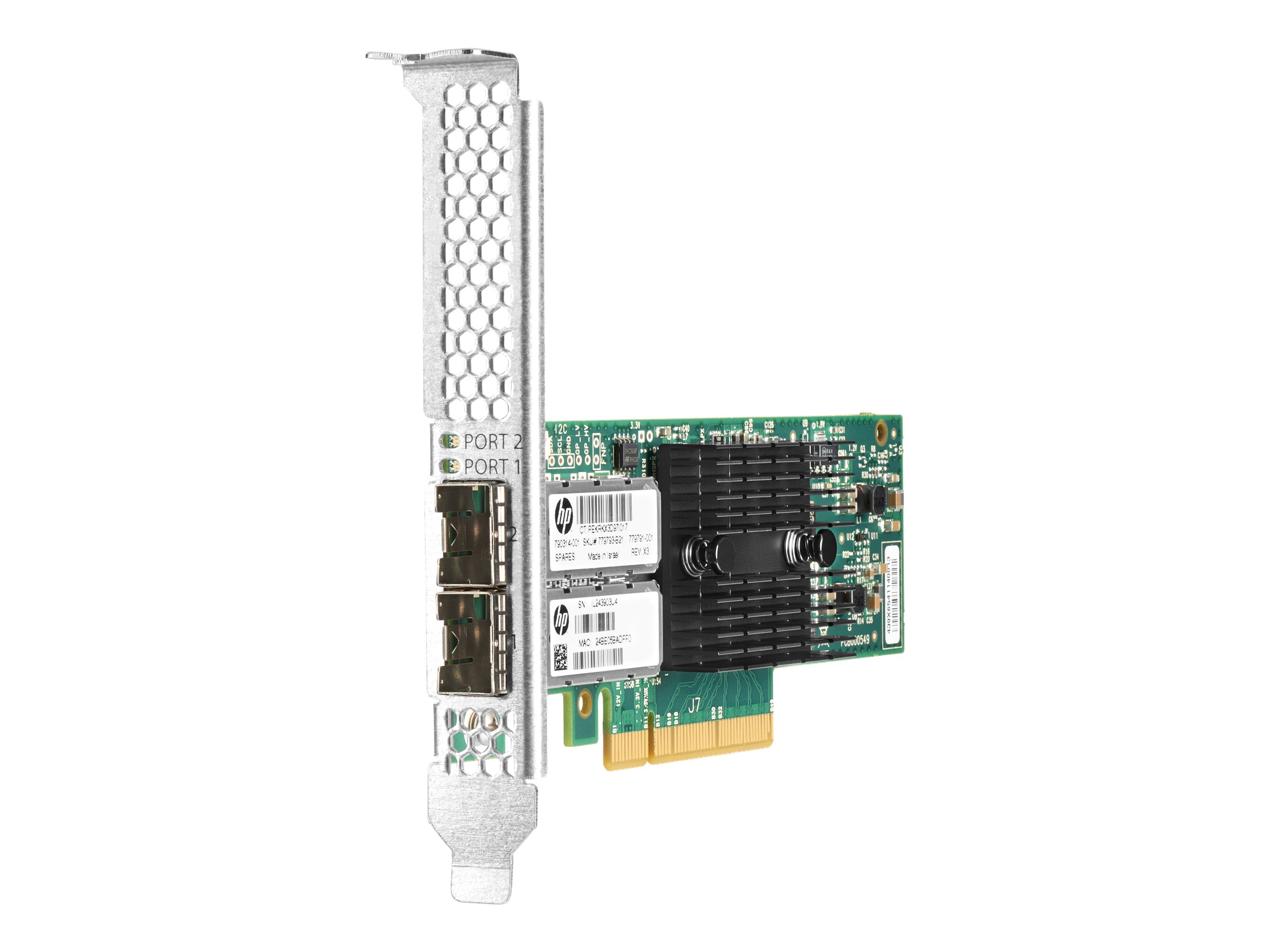 Vorschau: HPE 546SFP+ - Netzwerkadapter - PCIe 3.0 x8 - 10 Gigabit SFP+ x 2