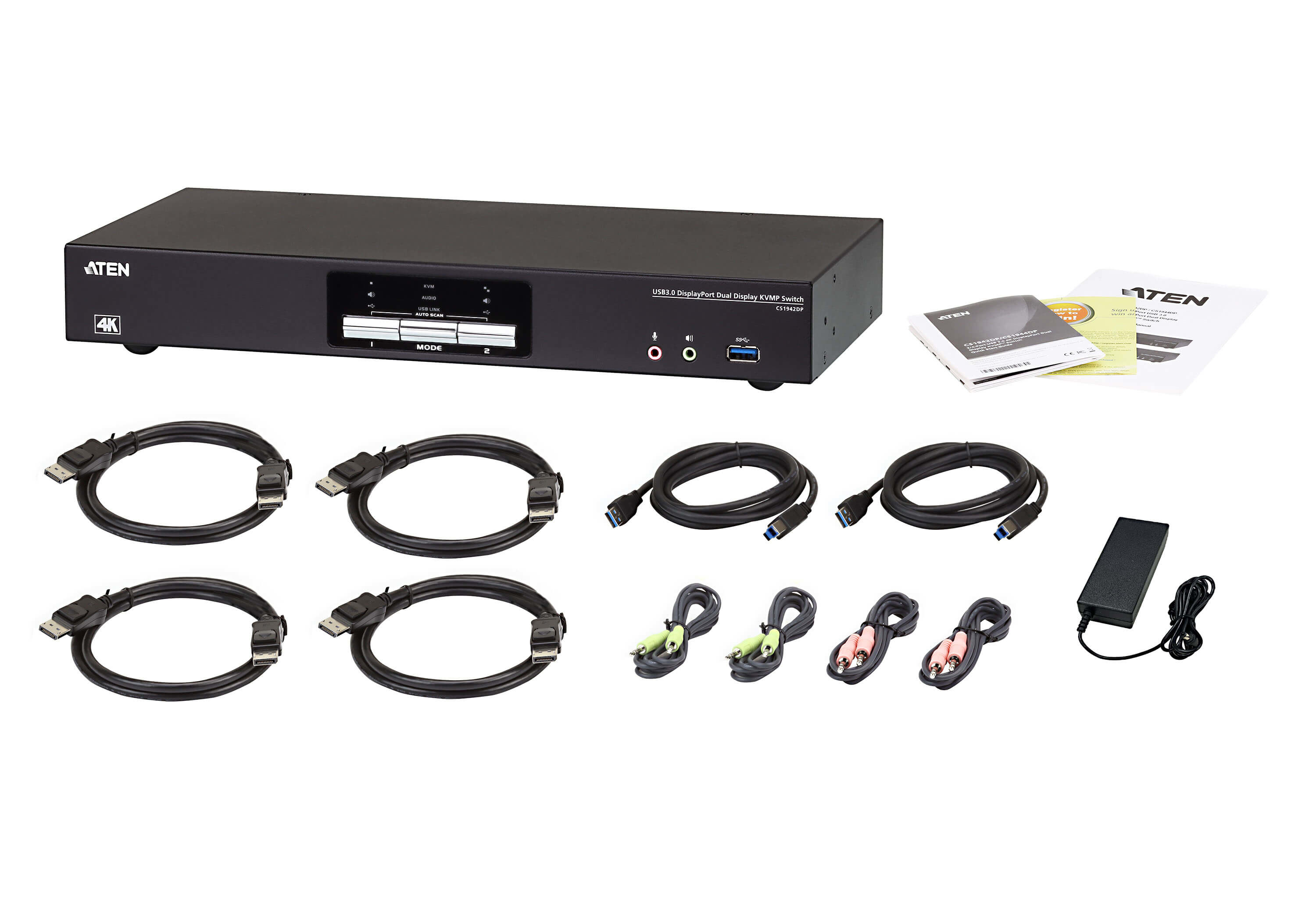 ATEN CS1942DP - KVM-/Audio-/USB-Switch - 2 x KVM/Audio, Ansicht 2