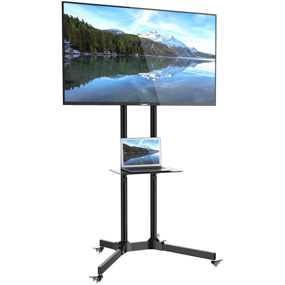 Techly Aufstellung - für Flachbildschirm - Schwarz - Bildschirmgröße: 76.2-165.1 cm (30-65), Ansicht 4