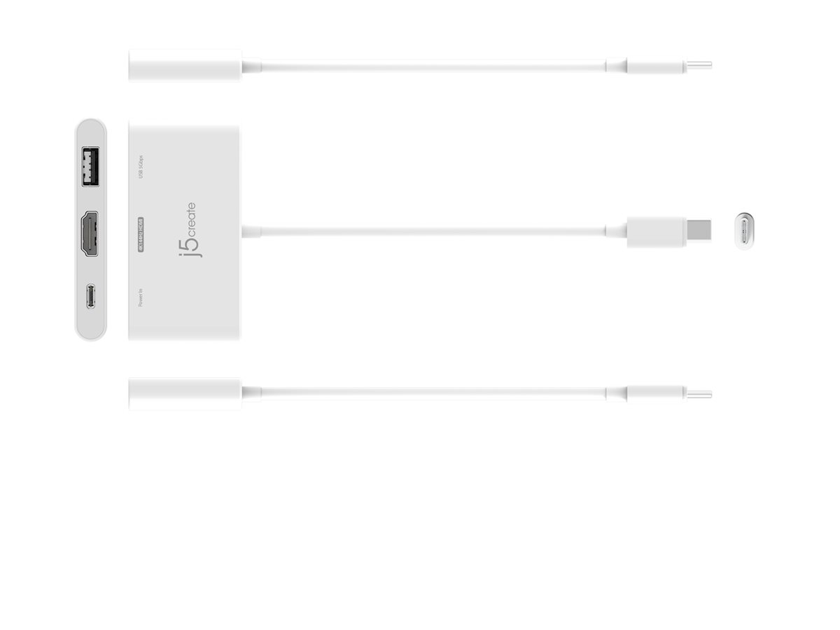 j5create JCA399 - Videoadapter - 24 pin USB-C männlich zu HDMI, USB-C (PD), Ansicht 3