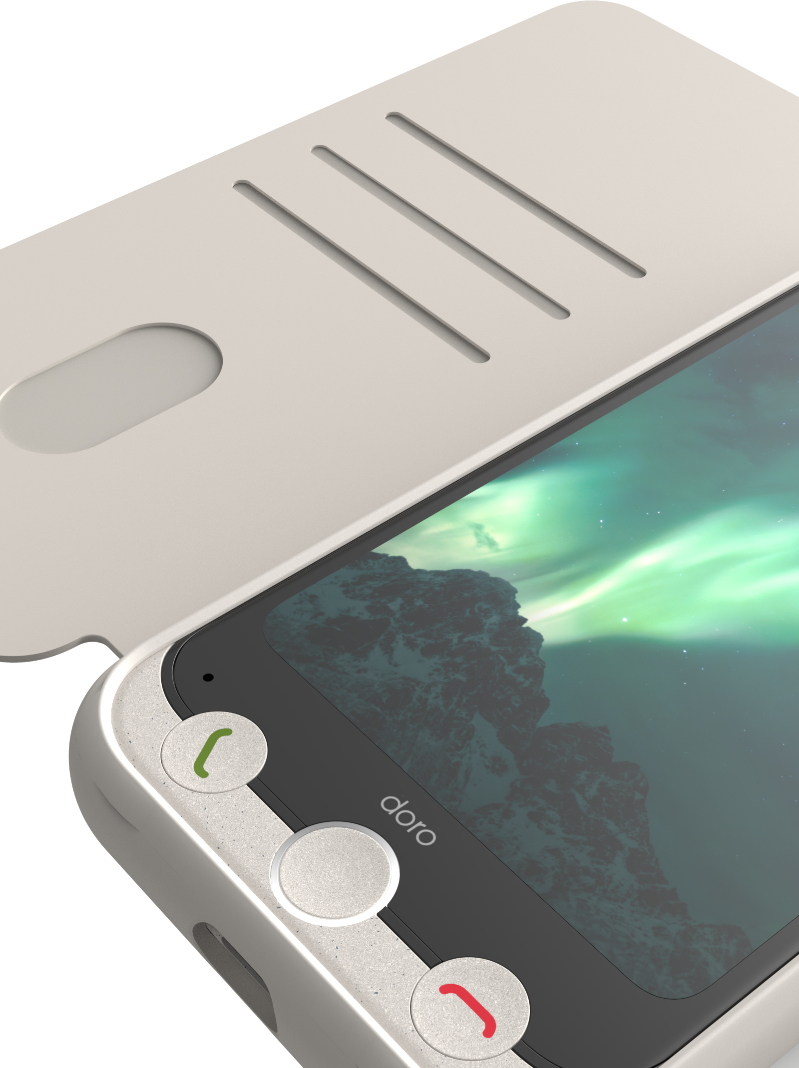 Doro Aurora A30 Wallet Case - bone, Ansicht 2