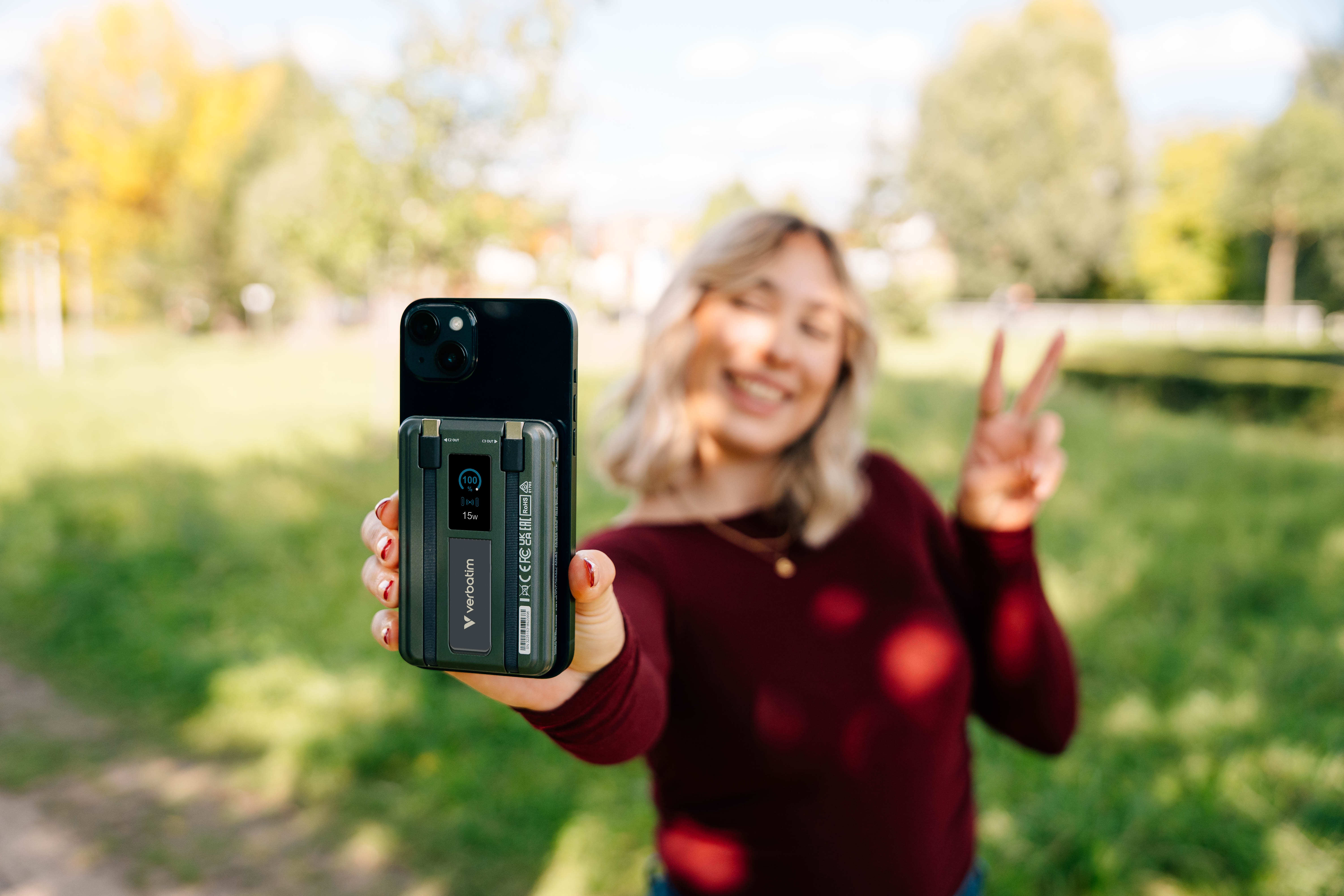 Verbatim Charge´n´Go Power Bank 2C & Display grey - 10.000 mAh, Ansicht 2