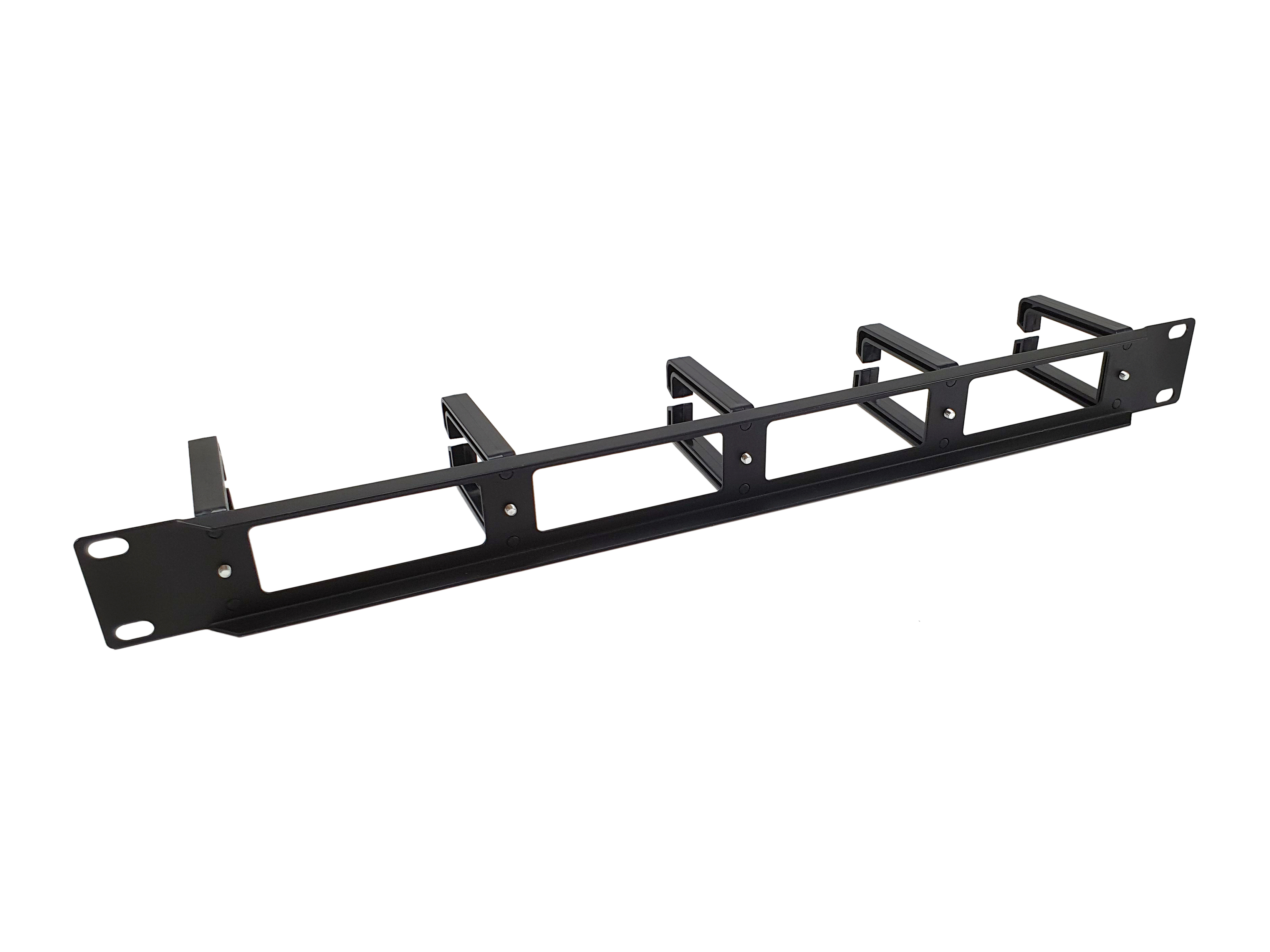 Equip 19 Rack Mount Kabelmanagement-Panel - Schwarz - Kabelmanagementtafel - Schwarz - Kunststoff - Stahl - 1U, Ansicht 2