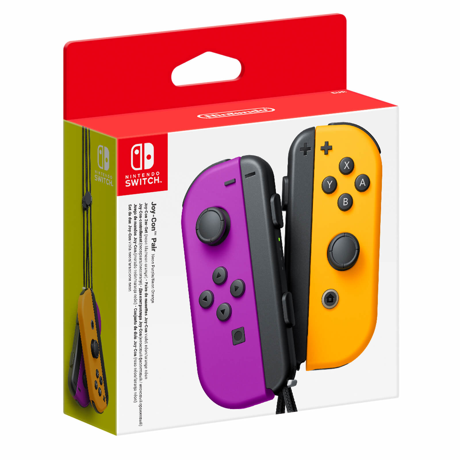 Nintendo Joy-Con (L)/(R) - Game Pad - kabellos - Neon Orange, Neon-Purpur (Packung mit 2), Ansicht 3