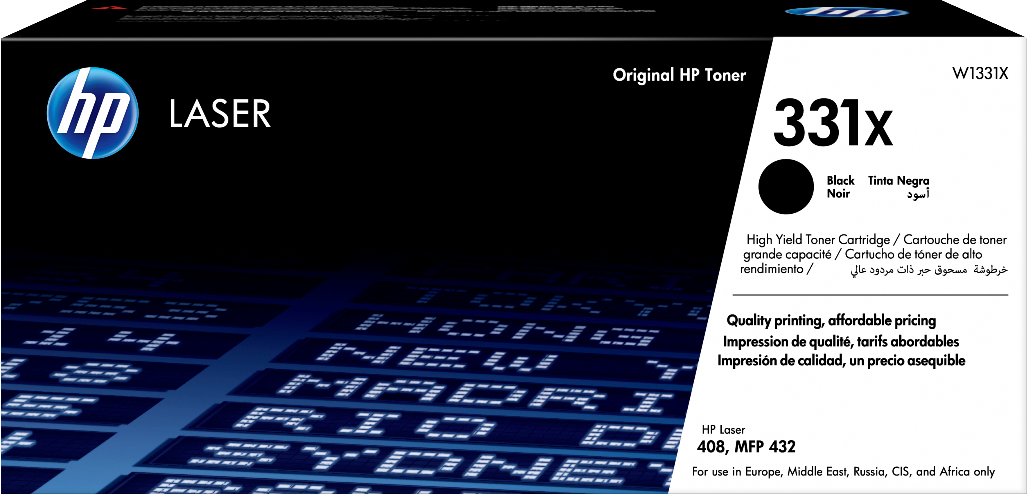 HP 331X Schwarz Original Laser Tonerkartusche mit hoher Reichweite - 15000 Seiten - Schwarz - 1 Stück(e)