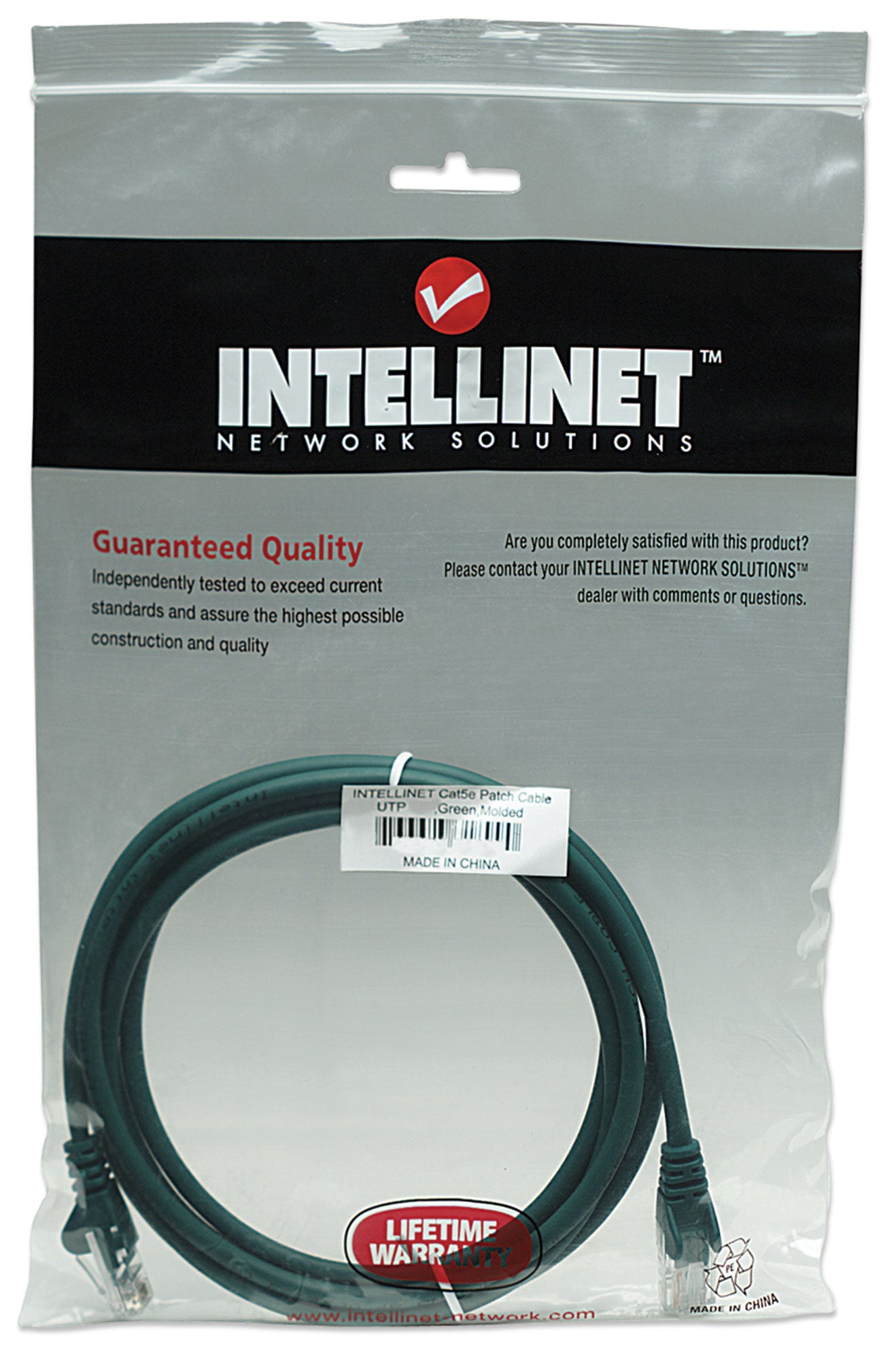 Intellinet Network Patch Cable, Cat5e, 5m, Green, CCA, U/UTP, PVC, RJ45 - Patch-Kabel - RJ-45 (M), Ansicht 4