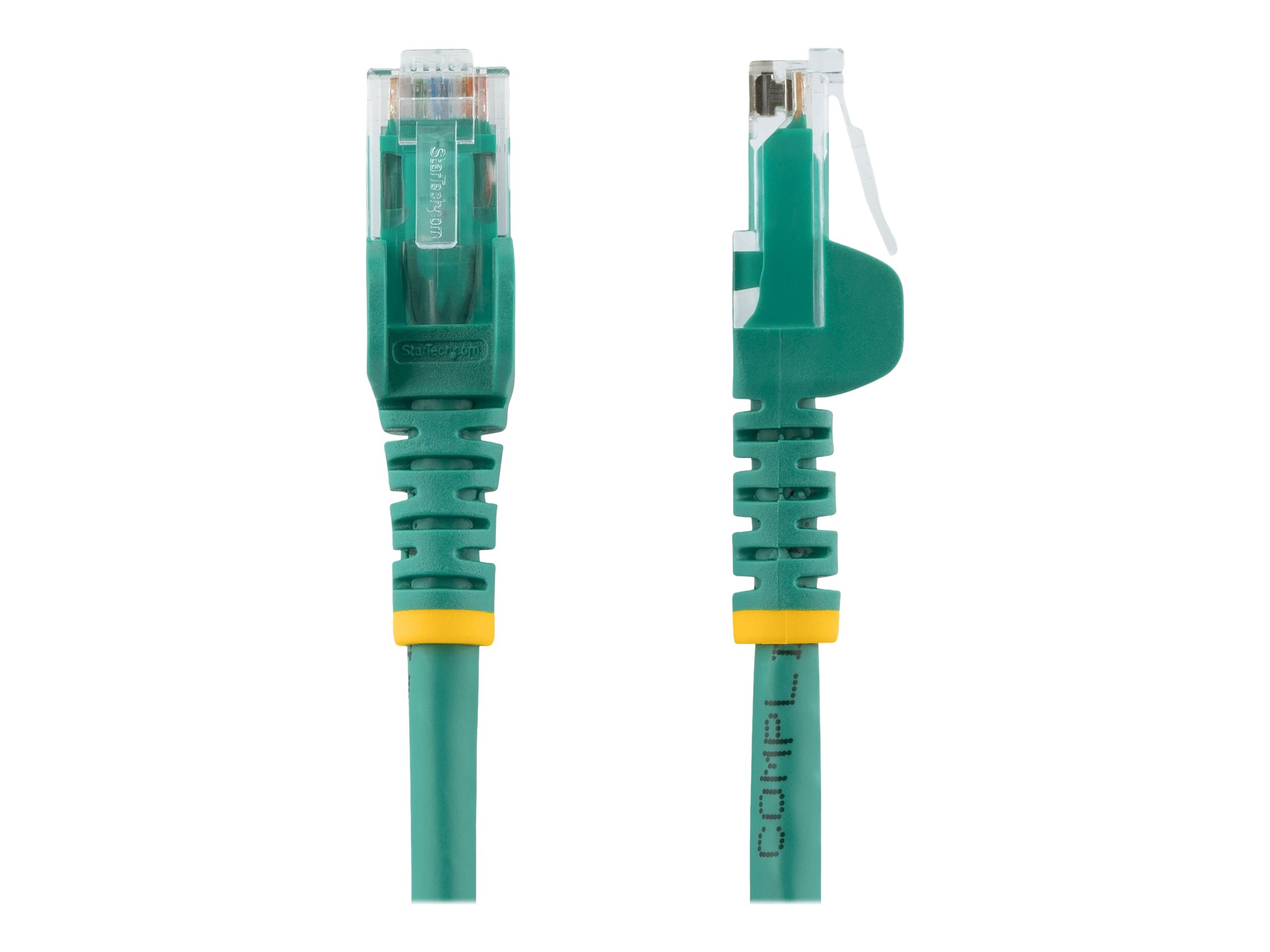 StarTech.com 15m CAT6 Ethernet Cable, 10 Gigabit Snagless RJ45 650MHz 100W PoE Patch Cord, CAT 6 10GbE UTP Network Cable w/Strain Relief, Green, Wiring is UL Certified/TIA - Category 6 - 24AWG (N6PATC15MGN)