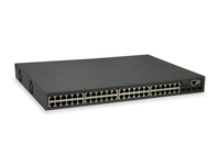 LevelOne 52-Port L3 Lite Managed Gigabit PoE Switch - 4 x 10GbE SFP+ - 48 PoE-Ausgänge - 400W PoE-Leistungsbudget - Managed - L3 - Gigabit Ethernet (101001000) - Power over Ethernet (PoE) - Rack-Einbau