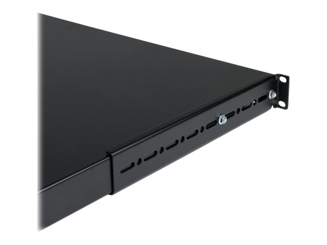 StarTech.com 1 HE verstellbarer Schwerlast Fachboden für Server Rack Schrank bis 80 Kg - Fachboden für Serverschrank 1HE - Rack - Regal - Schwarz - 1U - 48.3 cm (19)
