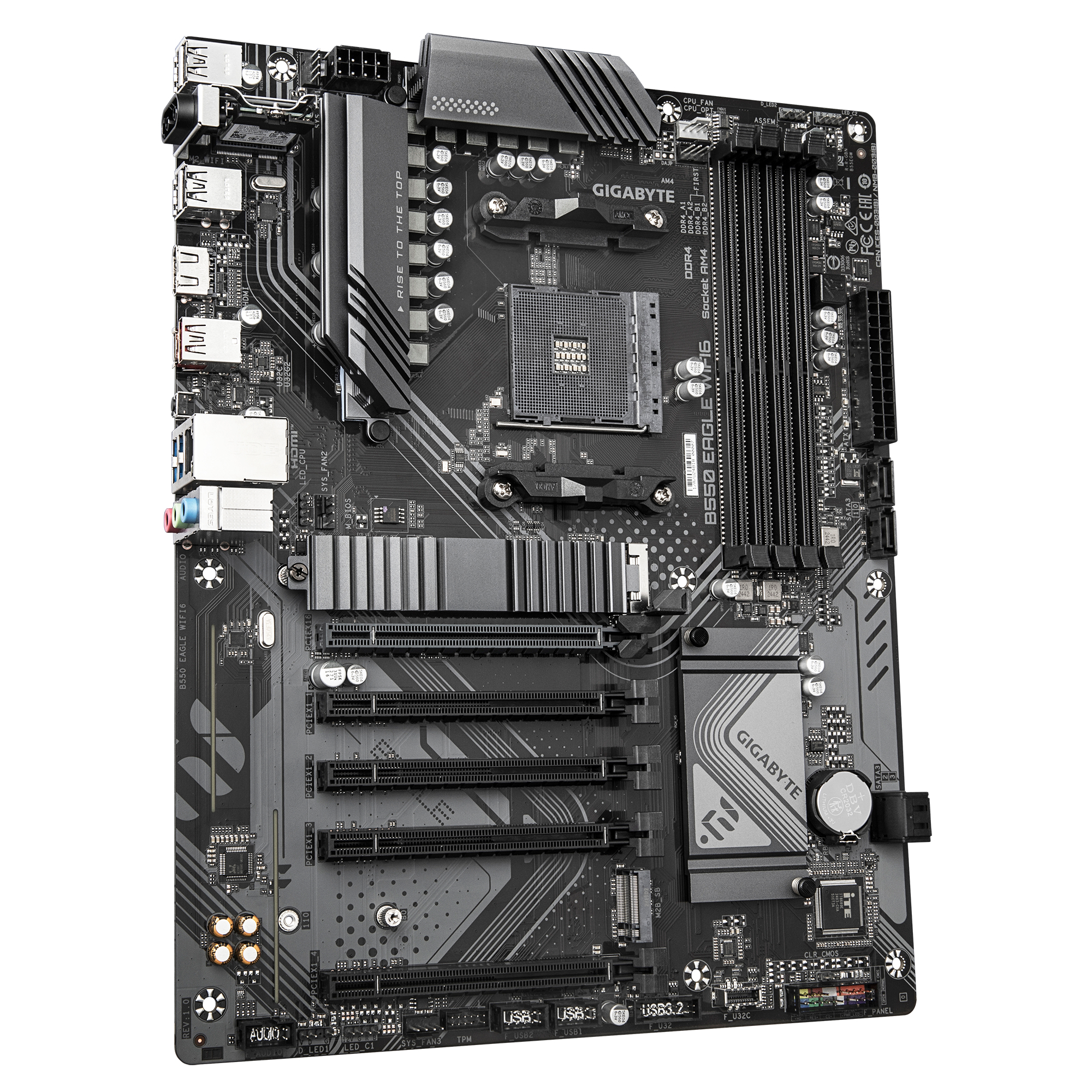 Gigabyte B550 EAGLE WIFI6 - Motherboard - ATX - Socket AM4 - AMD B550 Chipsatz - Onboard-Grafik (CPU erforderlich), Ansicht 4