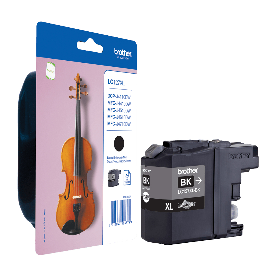 Brother LC127XLBK - Sehr hohe Ergiebigkeit - Schwarz, Ansicht 2