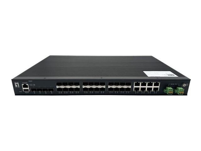 LevelOne IGU-2872 - Switch - fiber industrial, redundant,-40°C to 80°C - L2+ - managed - 16 x 10/100/1000 + 8 x Kombi-Gigabit-SFP + 4 x 1/2.5G SFP (uplink)