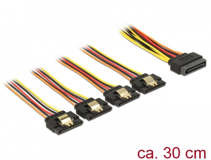 Delock Spannungsversorgungs-Verlängerungskabel - SATA-Stromstecker (M), Ansicht 2