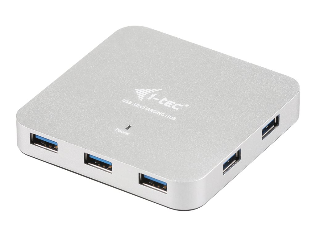iTec USB 3.0 Metal Active HUB 7 Port mit Netzteil ideal fuer Notebook Ultrabook Tablet PC unterstuetzt Win und Mac OS