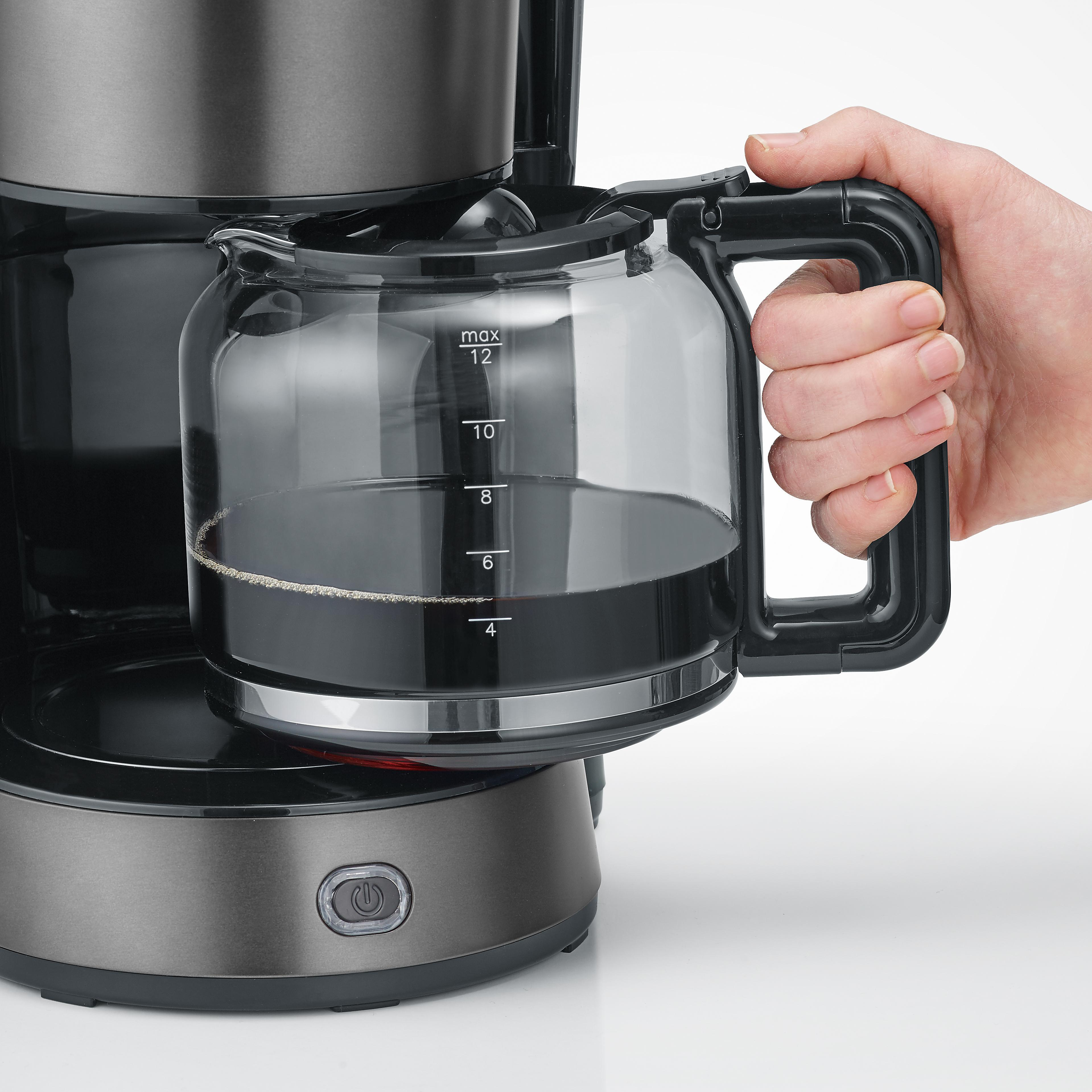 SEVERIN KA 9340 Dark Inox mit Glaskanne, Ansicht 3