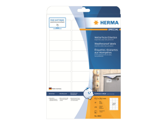 HERMA Special - Weiß - 63.5 x 29.6 mm 270 Etikett(en) (10 Bogen x 27)