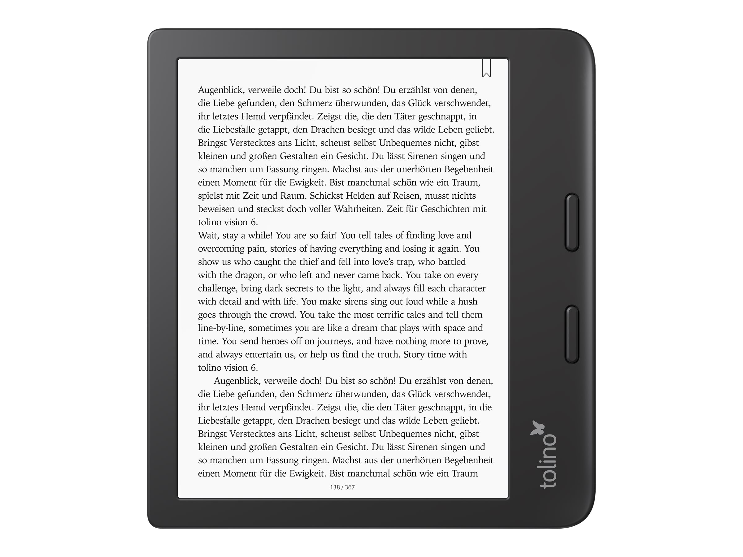 Tolino Vision 6 eBook Reader 7 Zoll eReader mit E Ink Carta 1200 Display,smartLight, Wasserschutz un