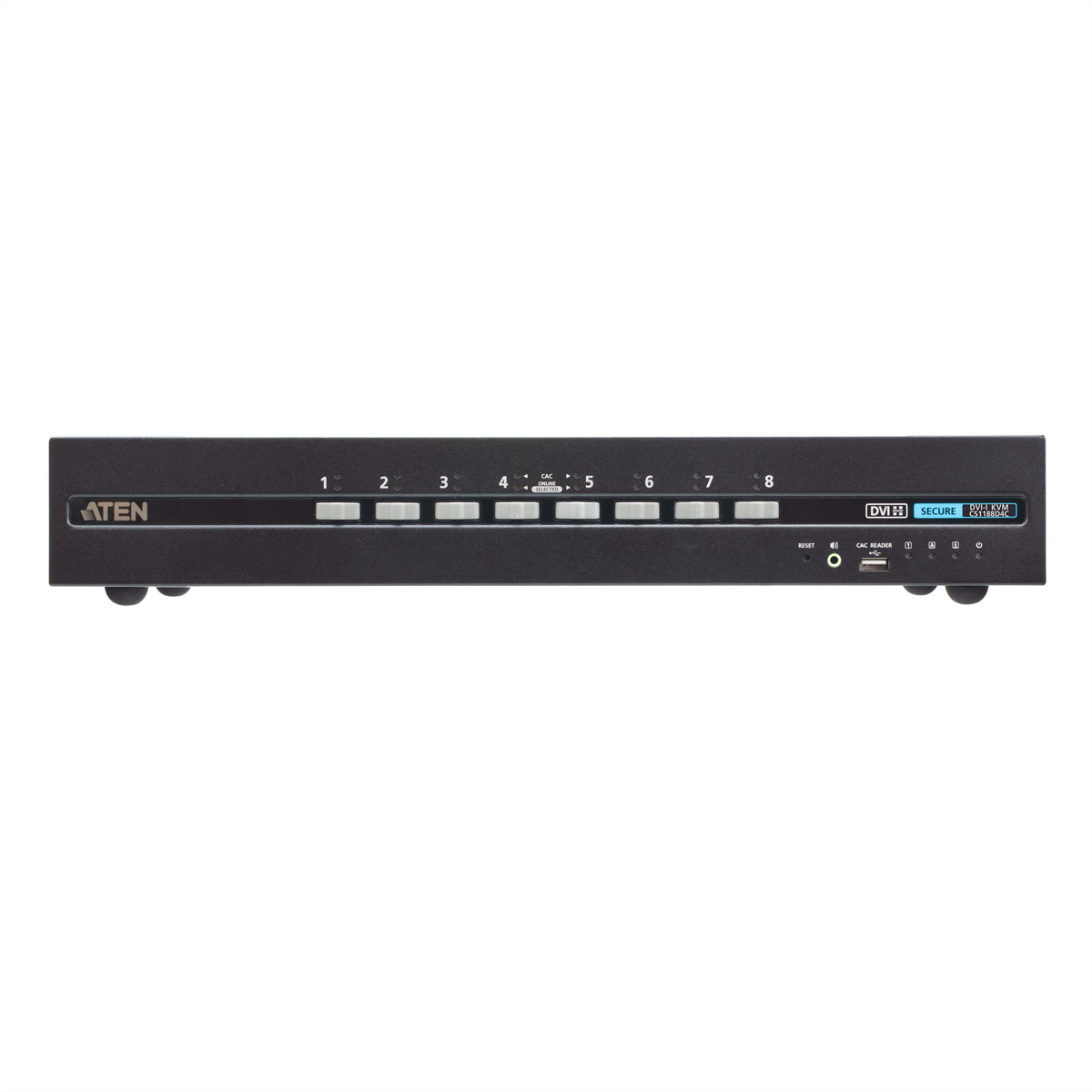 ATEN CS1188D4C USB 4K DVI Secure KVM mit Card Reader - KVM-Umschalter - 8-Port