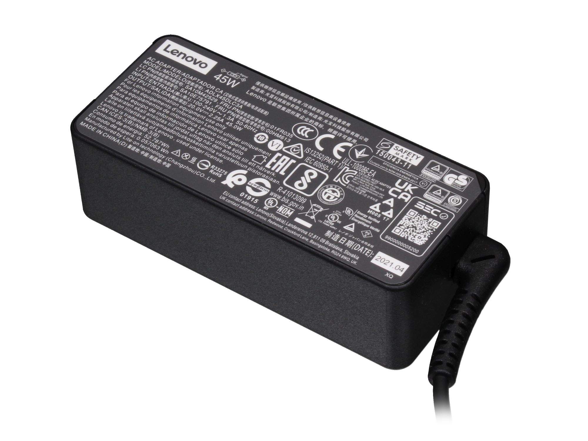 Lenovo 2.25A AC adapter for ThinkPad laptops - PC-/Server Netzteil, Ansicht 2
