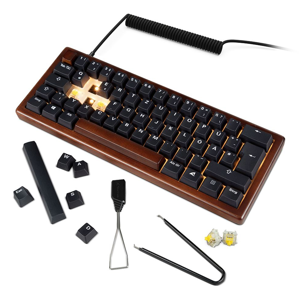 Sharkoon Skiller SGK50 S4 Gen2 Wood PBT holz/schwarz Gateron G Pro 3 - TL: Deutsch, QWERTZ, Ansicht 4