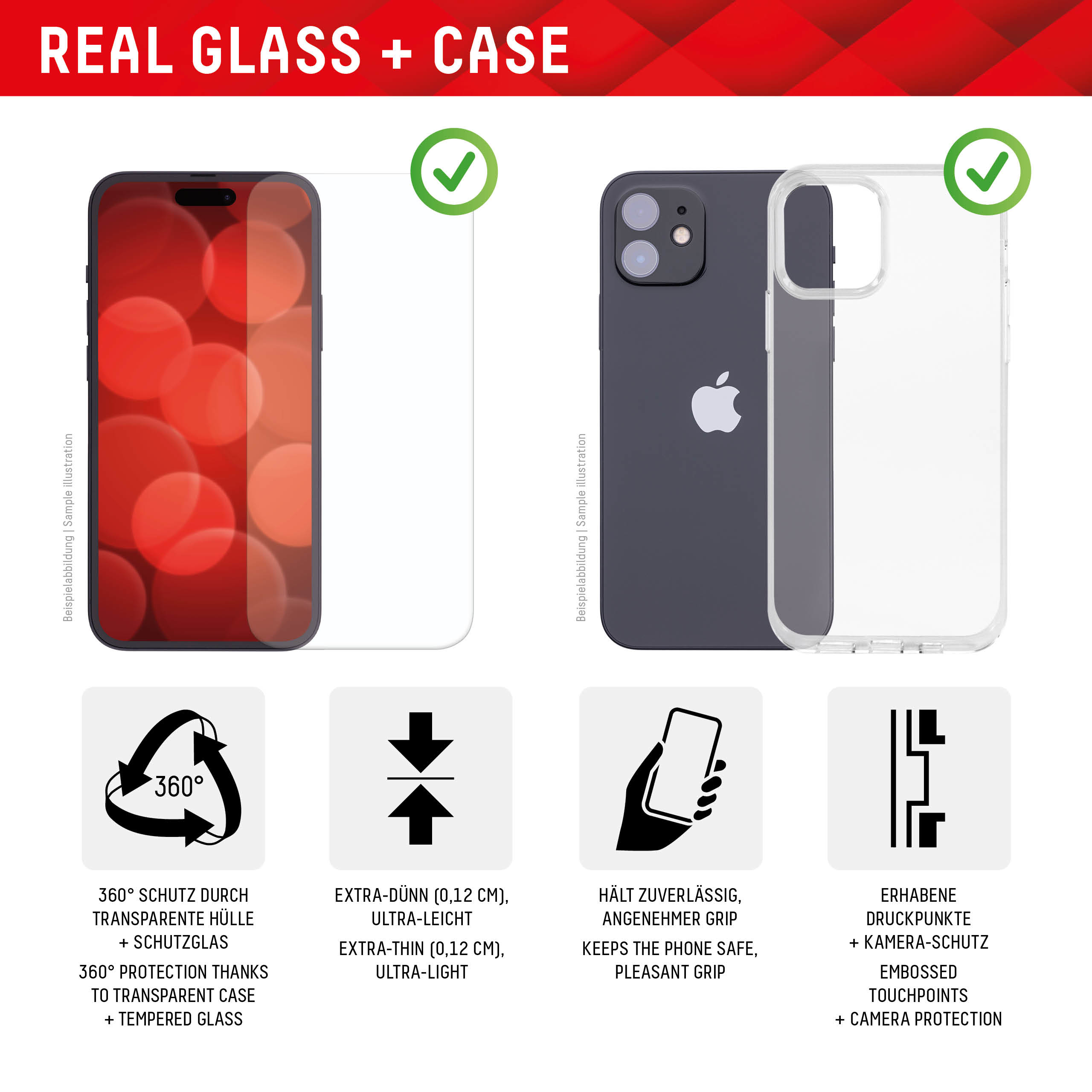 DISPLEX Real Glass+ Case iPhone 15 Plus, Ansicht 3