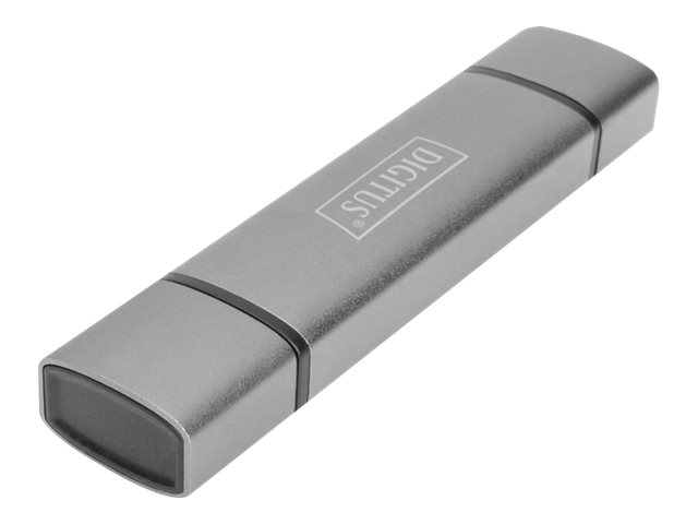 DIGITUS Dualer Kartenlesegerät Hub USB-C / USB 3.0, OTG
