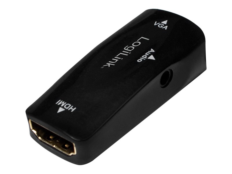 LogiLink Videokonverter - HDMI - VGA - Schwarz